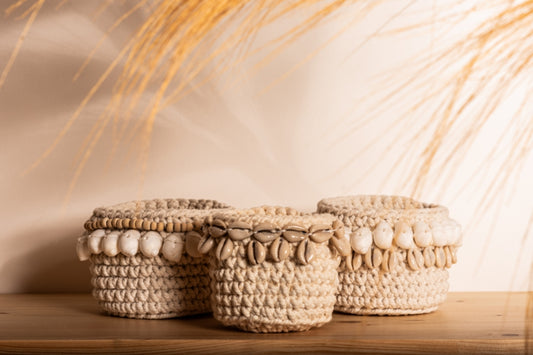 Cotton and shell basket