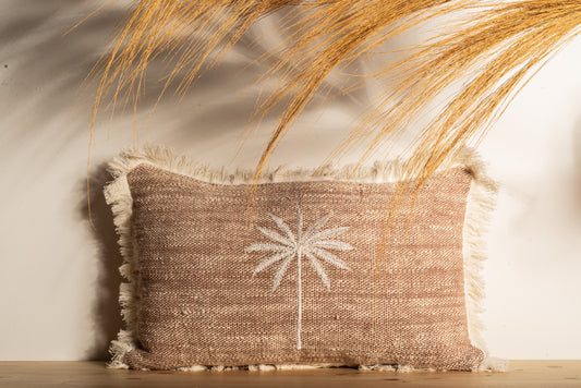 Cushion cover in natural linen and cotton