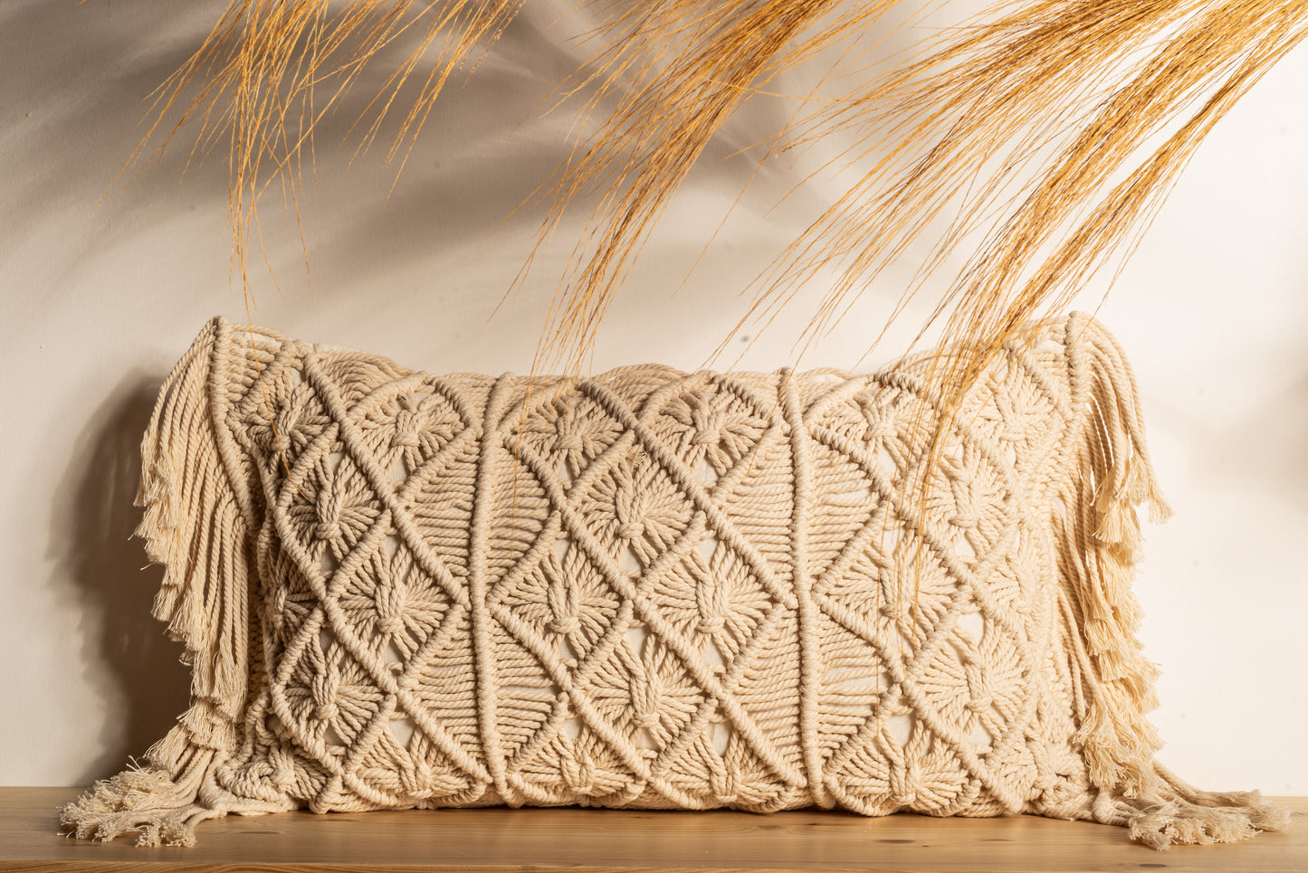 Cushion cover in natural linen and cotton