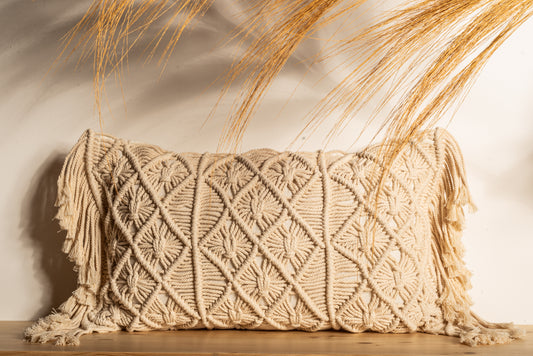 Cushion cover in natural linen and cotton