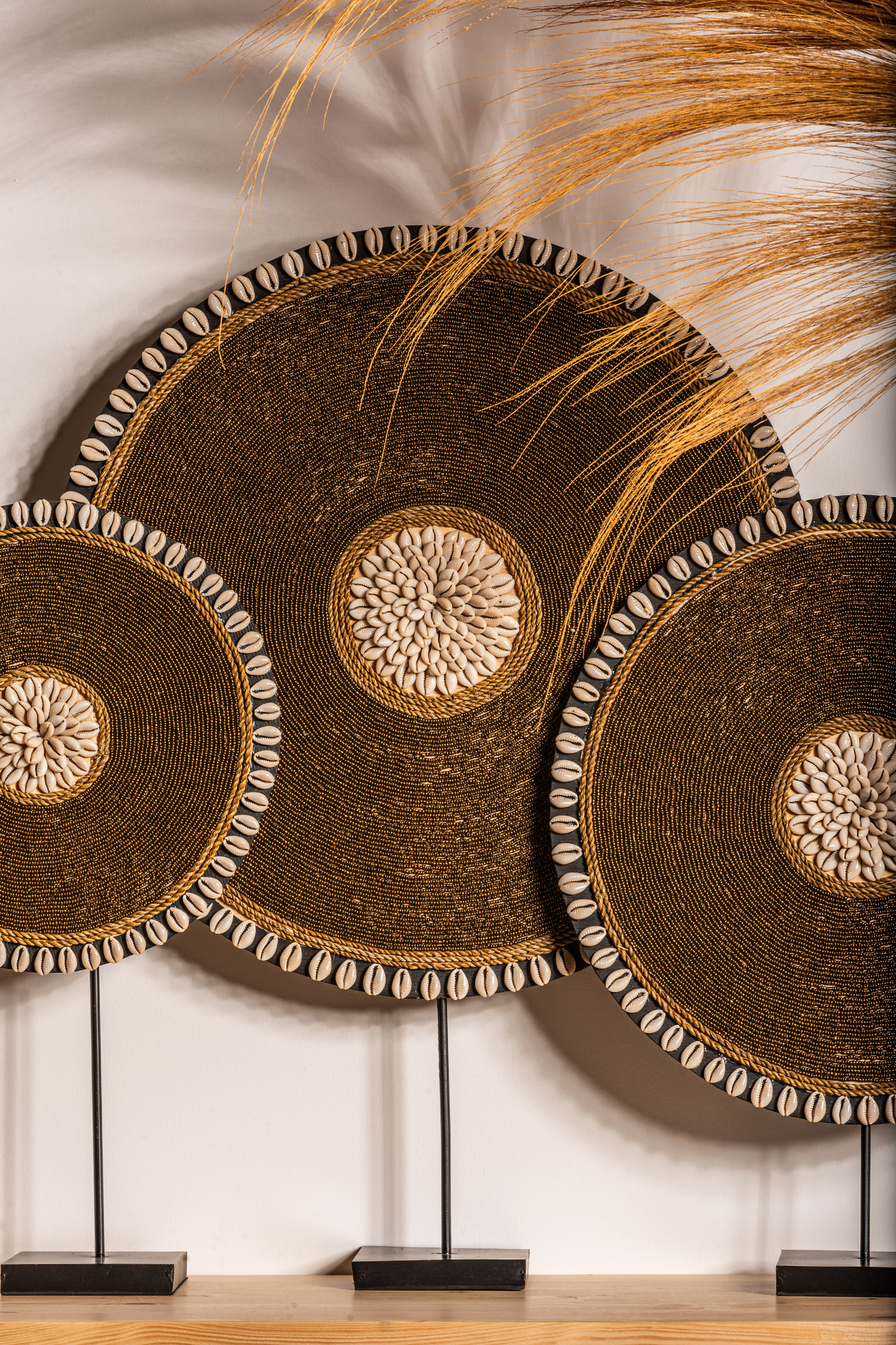 Disc of beads and shells