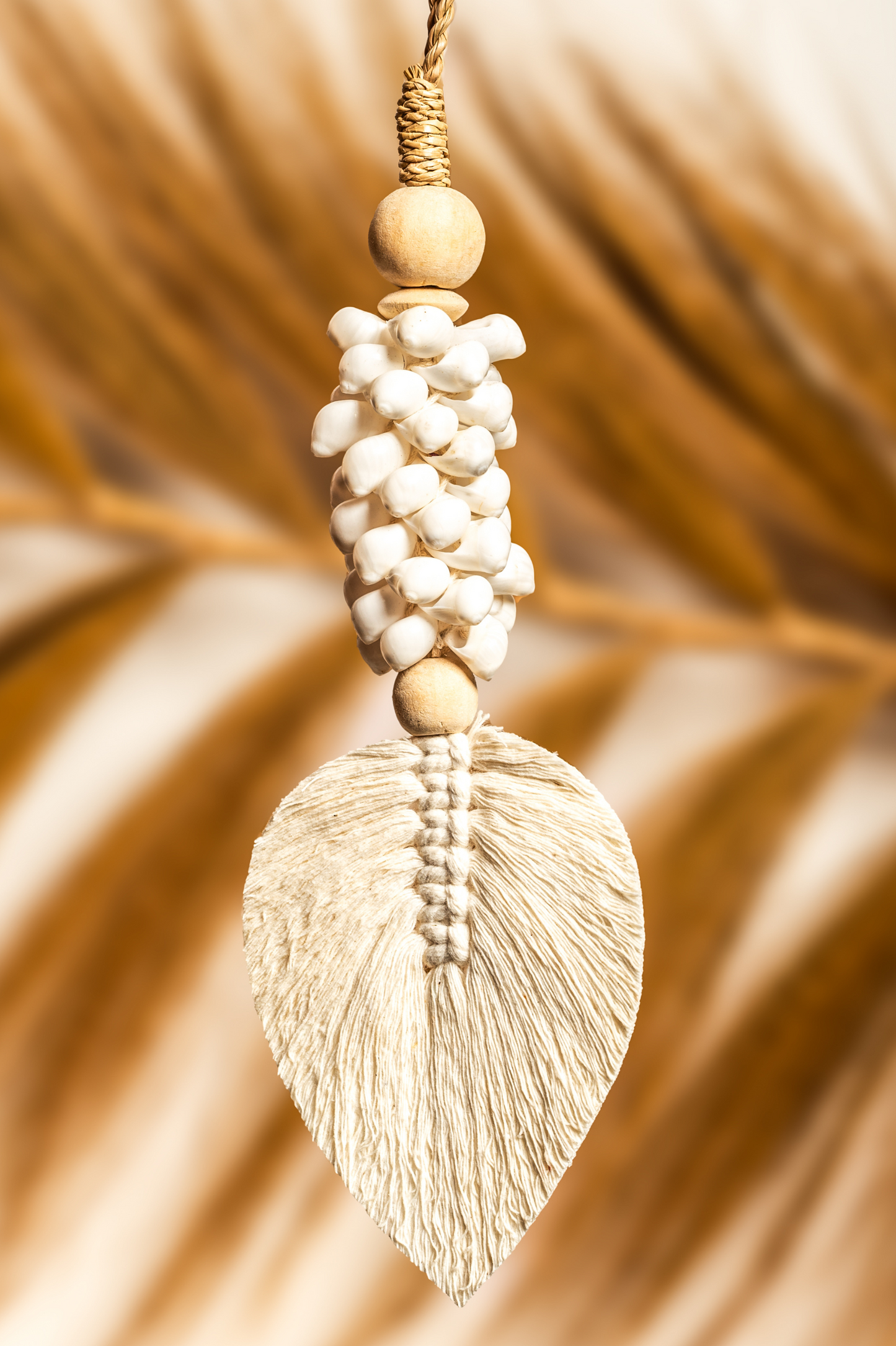 Decoration with shells and cotton