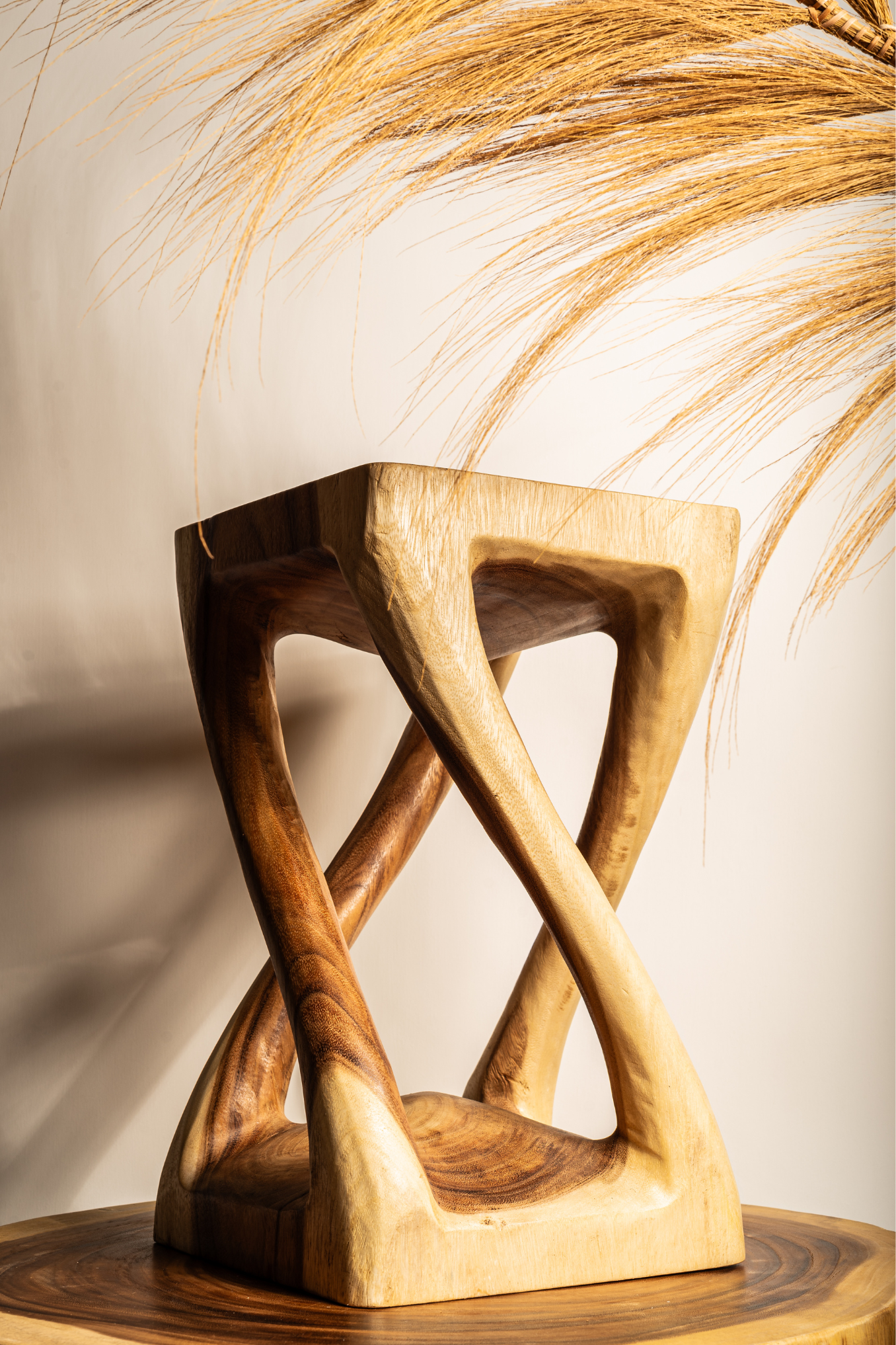 Stool in Suar wood
