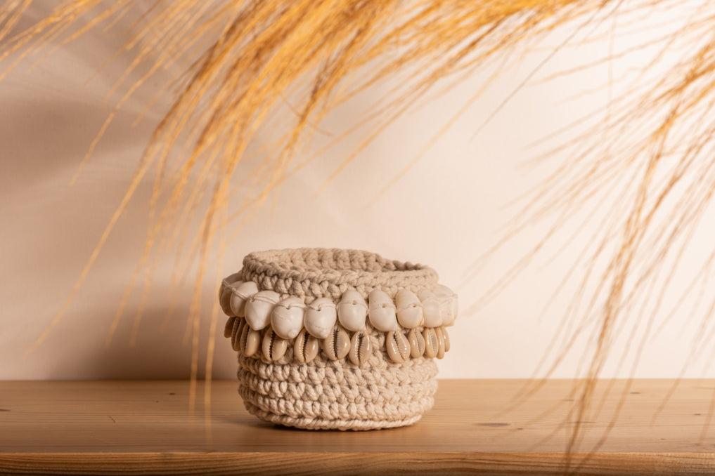 Cotton and shell basket