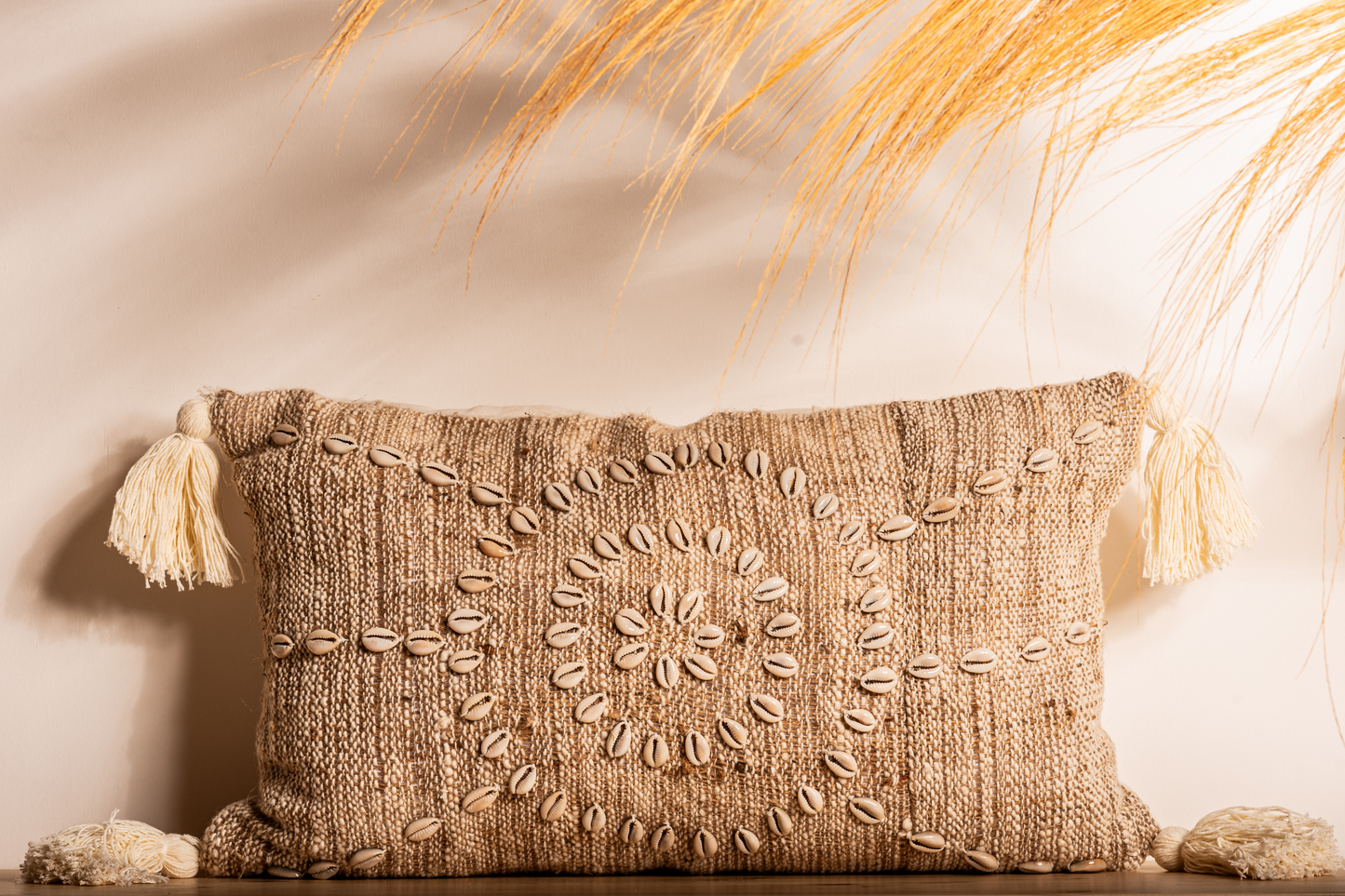 Cushion cover in natural linen and cotton